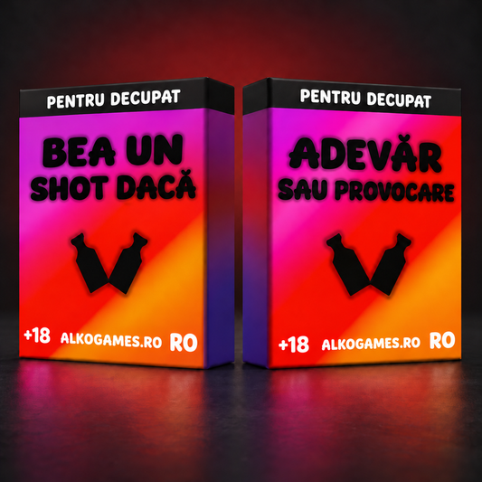 Set "Adevăr Sau Provocare" + "Bea Un Shot Dacă" (Pentru Decupat)